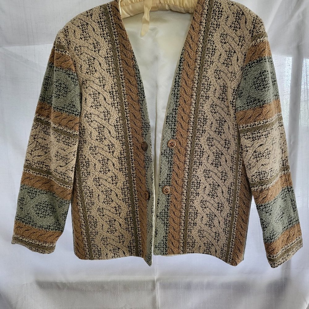 Dion Jacket. Made in Texas. Beautiful lined jacket. Multi Colored. Medium